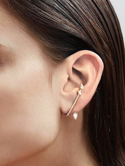Oval design earrings 9142
