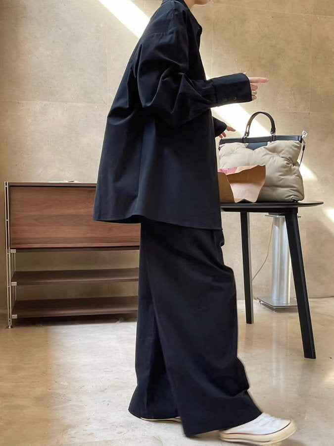 【即納】Front Tuck Wide Leg Pants_HL9702/LCHK