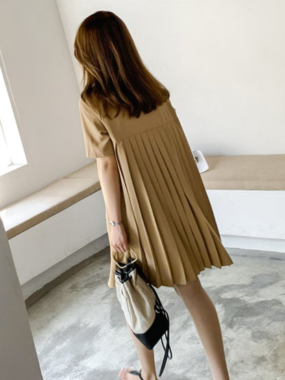 Back Pleated Mini Dress_HL3713