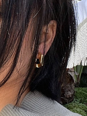 U shaped twisted hoop earrings 9171