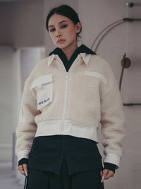 Eco-Lamb Wool Zip Boa Jacket HL3971