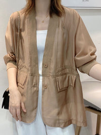 Sheer cardigan jacket_HL3575