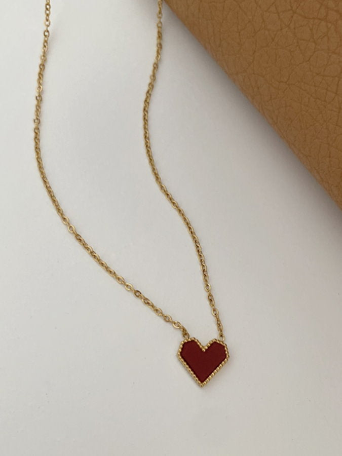 Milgrain heart necklace HL3450