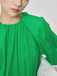 Raglan Sleeve Pleated Blouse HL3983