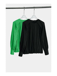 Raglan Sleeve Pleated Blouse HL3983