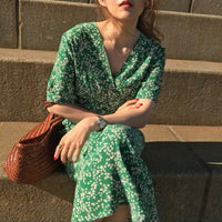 Little Flower Green Dress_5701