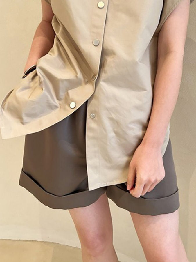Sleeveless Blouse Shorts Setup_HL3685