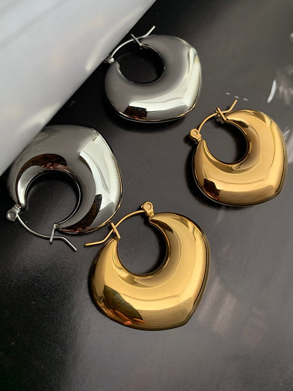 plump heart hoop earrings 9172