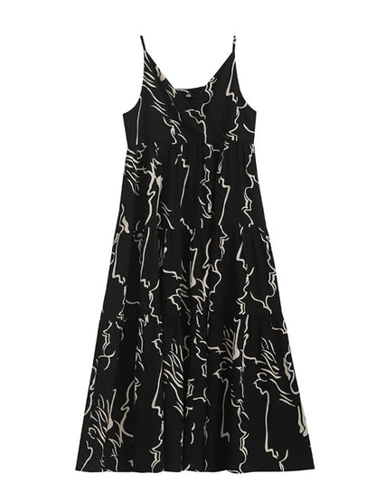 Switching gather camisole dress HL3672