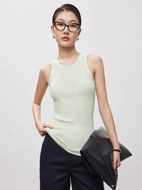 Slim rib tank top_BDHL4425