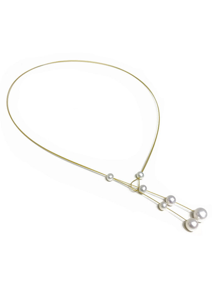 Loop Tie Pearl Necklace HL9755