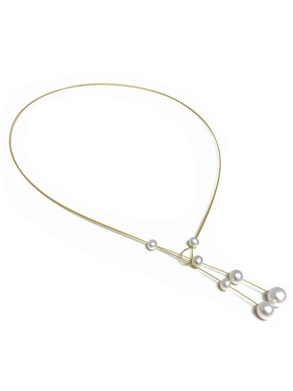Loop Tie Pearl Necklace HL9755