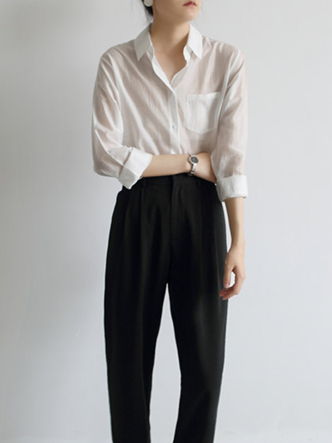 Waist Tuck Tapered Pants HL3597