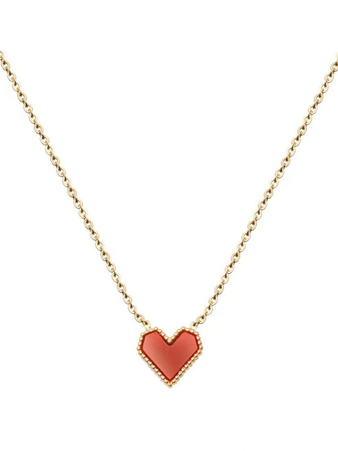 Milgrain heart necklace HL3450