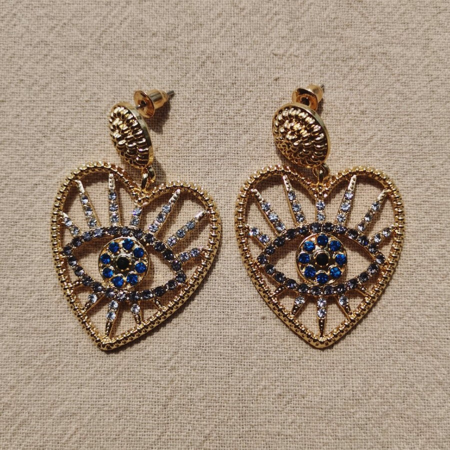 Eye motif stud earrings HL9707
