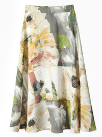 Art Pattern Chiffon Skirt_9211