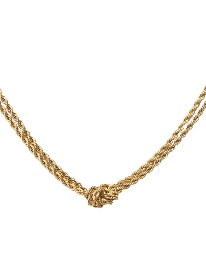 Double Tie Chain Necklace_HL9663