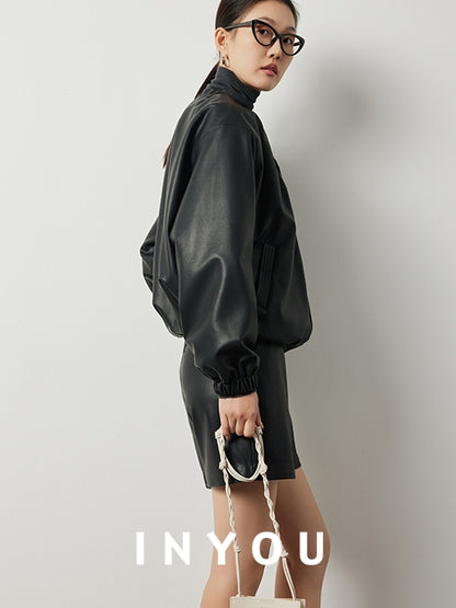 Eco leather jacket or short pants_BDHL5476