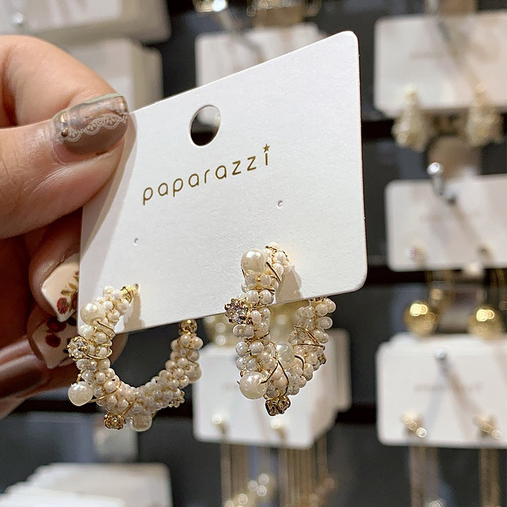 Pearl Bijoux Hoop Earrings 5760