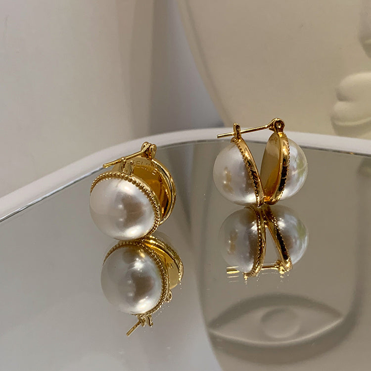 Pearl sand earrings_5513