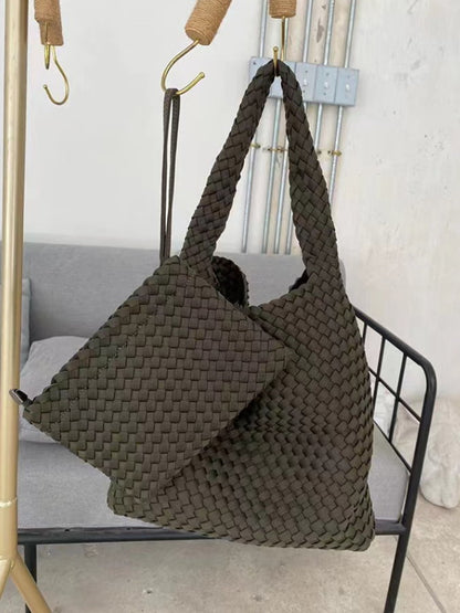 Braided one-handle bag with chain_BDHL4461