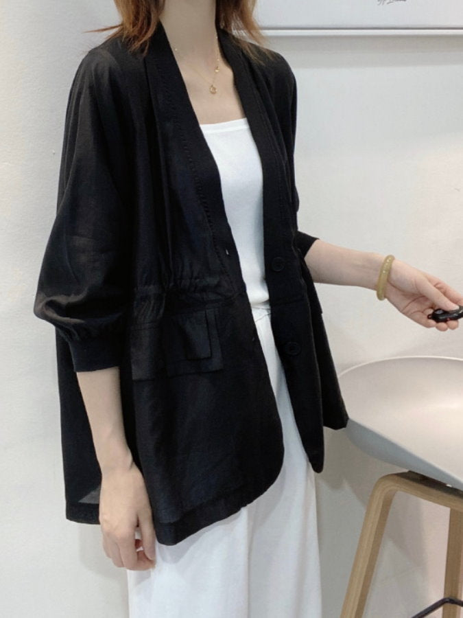 Sheer cardigan jacket_HL3575