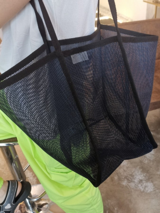 Piping mesh tote bag HL3567