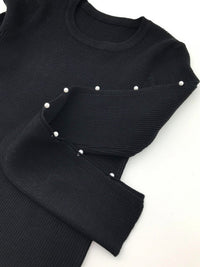 Pearl Button Trim Pullover HL3832