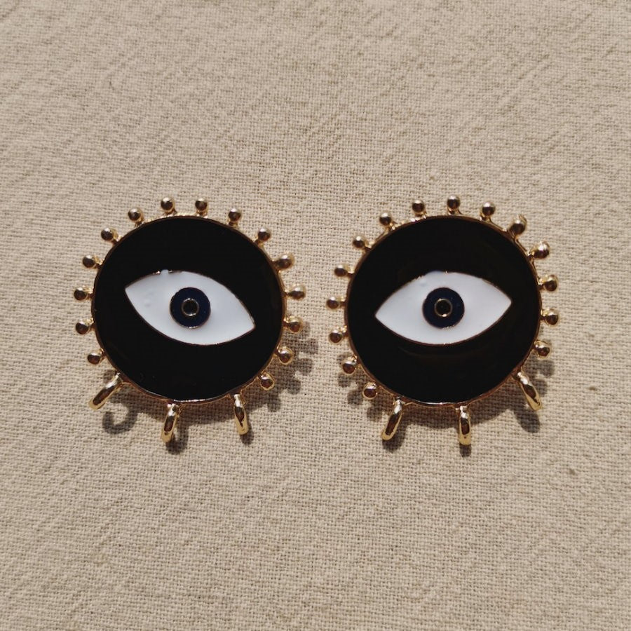 Eye motif stud earrings HL9707