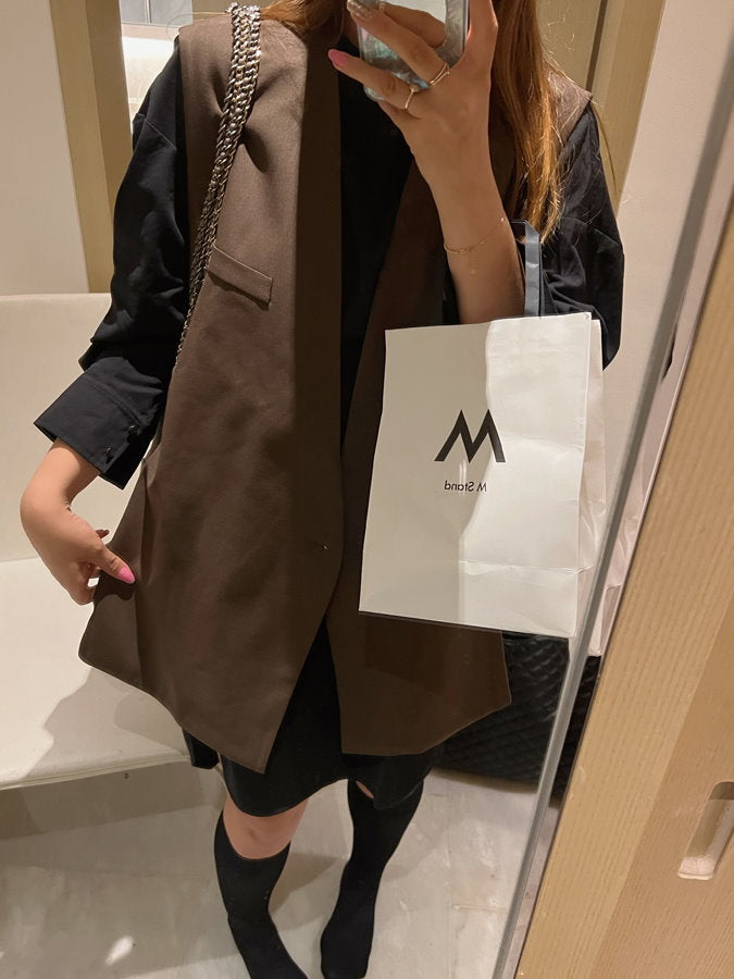V-Neck Single Suit Vest HL3869