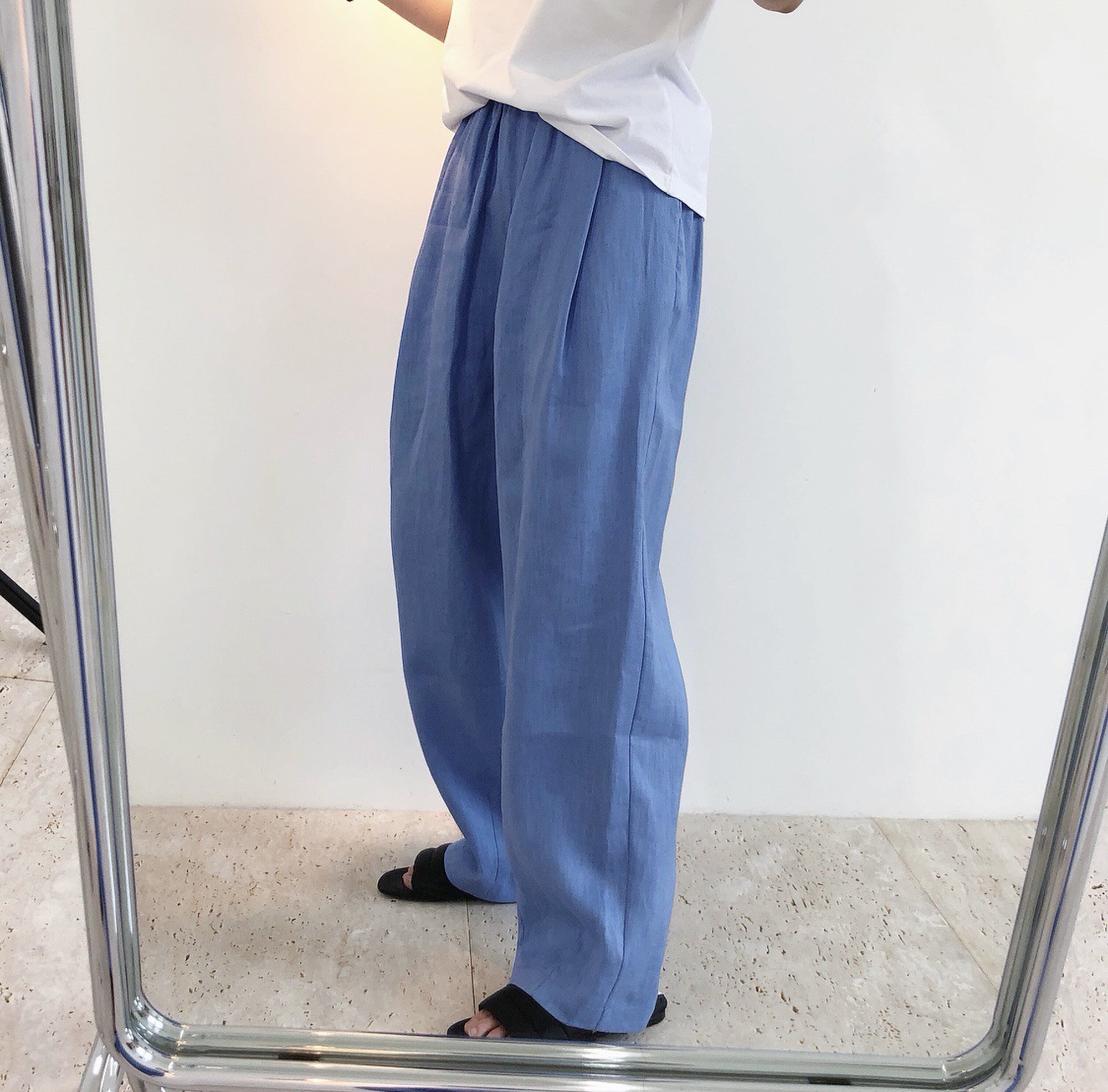 Casual linen lazy pants_5729