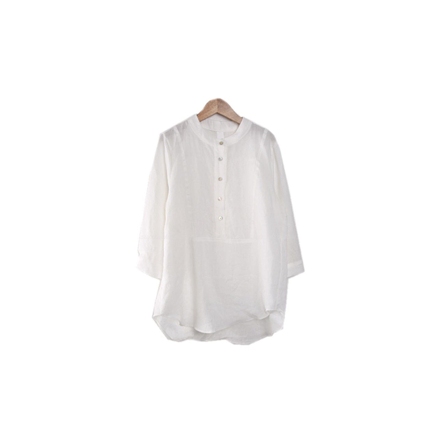 Linen button blouse 5748