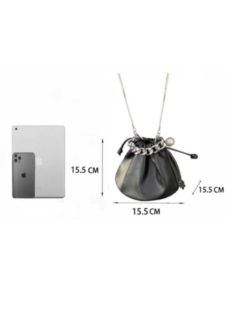 Drawstring Chain Shoulder Bag 8930