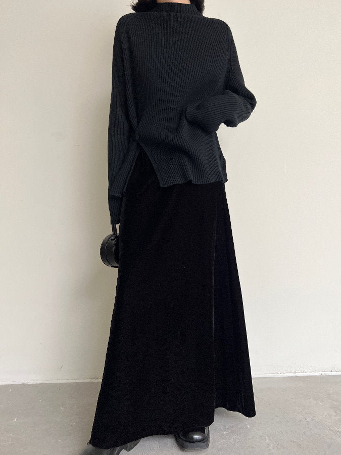 Velvet Maxi Skirt HL4243