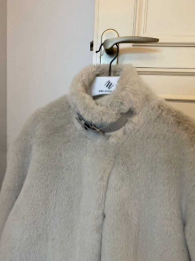 Stand Collar Fur Coat HL9593