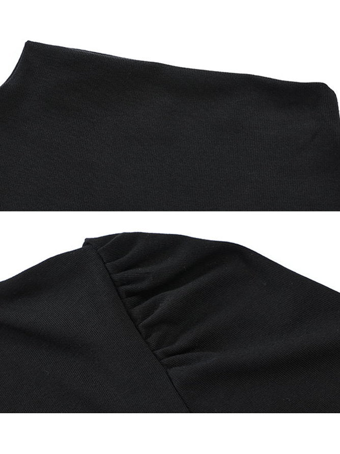 mock neck power shawl shirt 9417