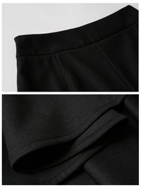 Asymmetrical flared skirt_9050