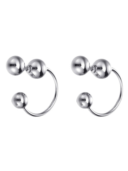 hanging metal ball earrings 9169