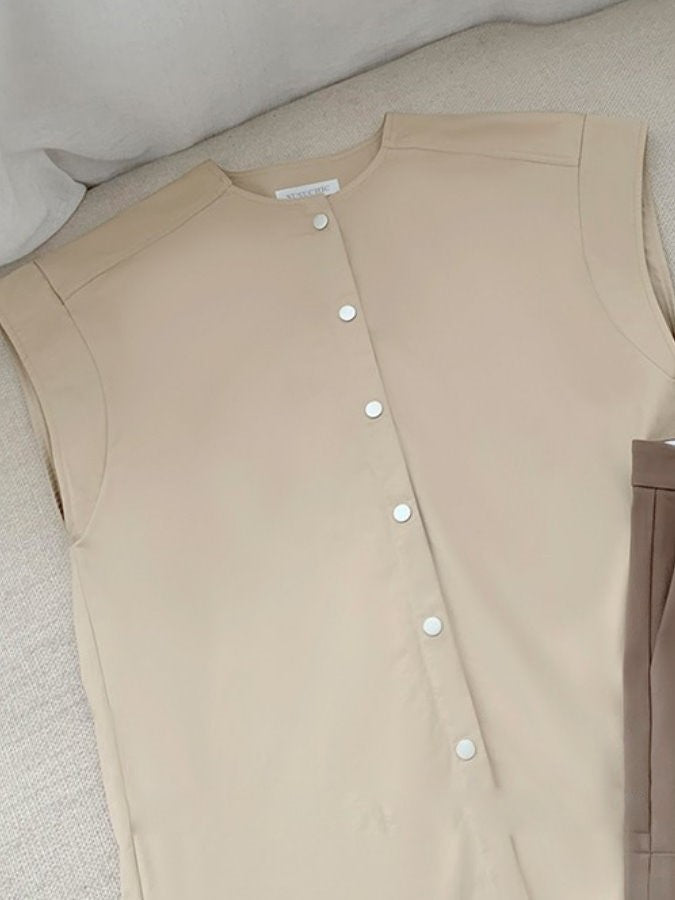 Sleeveless Blouse Shorts Setup_HL3685