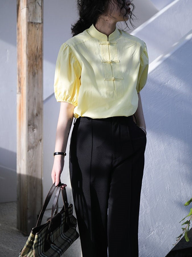 Waist Tucked Fabric Pants HL3921