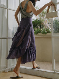 Random Flare Purple Skirt 9320