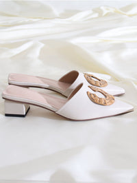 Marble Motif Mule Sandals 9022