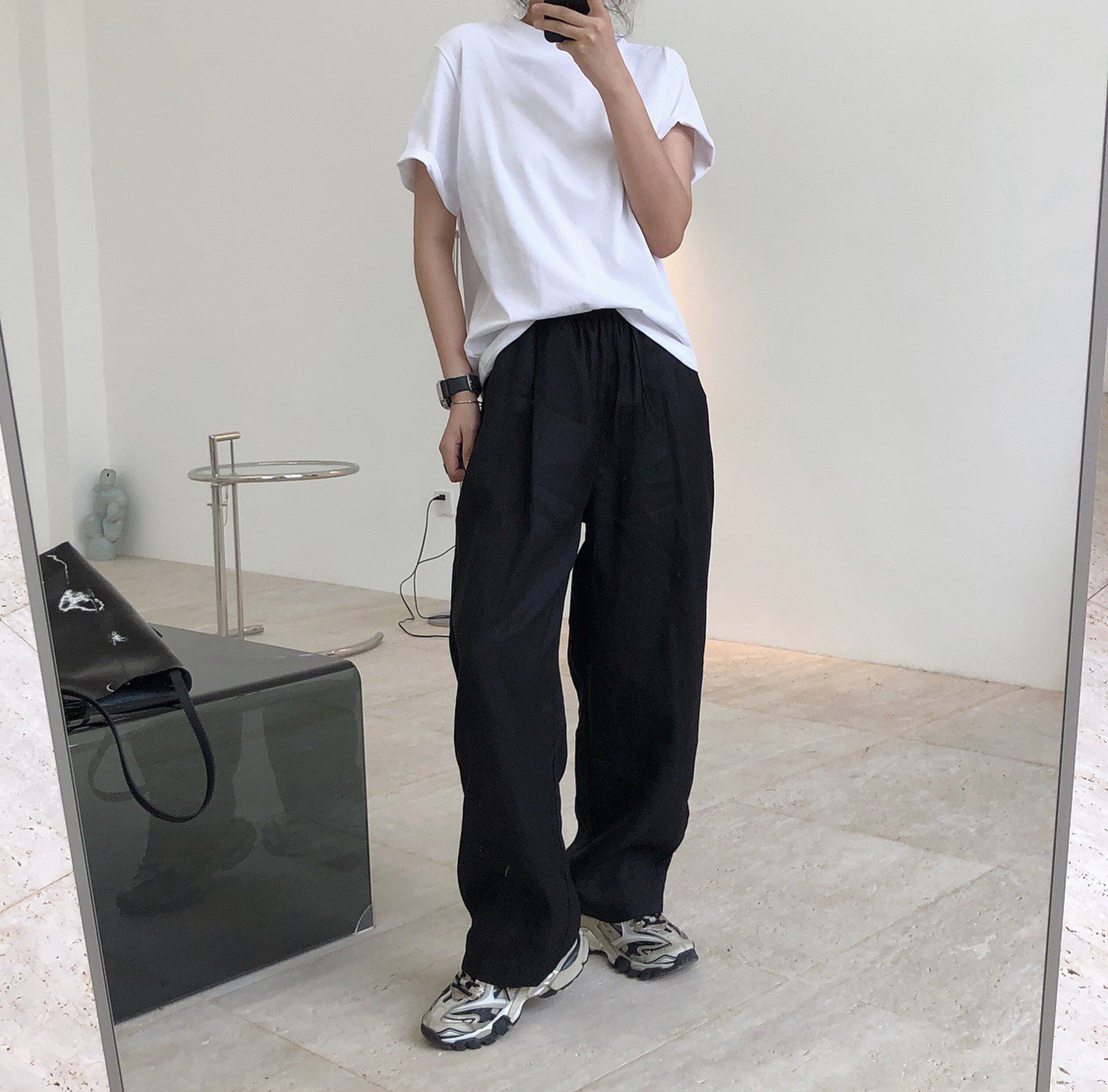 Casual linen lazy pants_5729