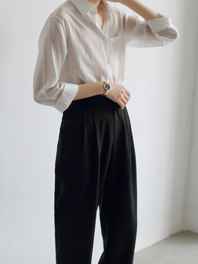 Waist Tuck Tapered Pants HL3597