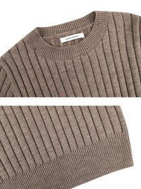 Wide Rib Short Pullover Knit HL4014