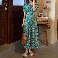 Little Flower Green Dress_5701