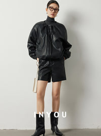 Eco leather jacket or short  pants_BDHL5476