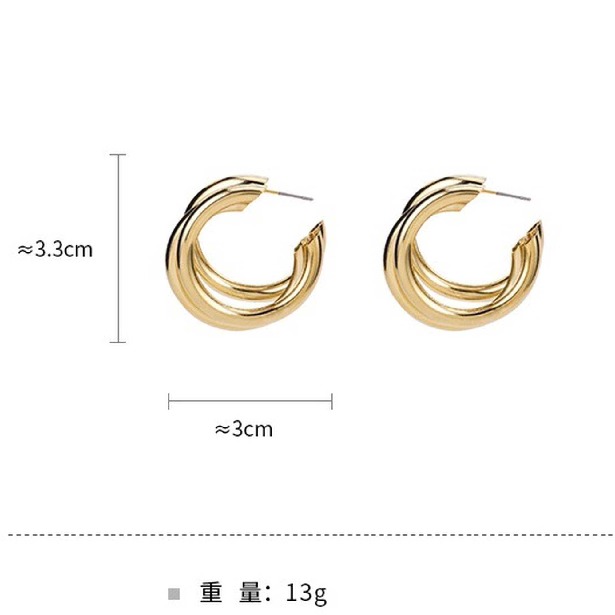 three ring earrings 5718