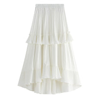 Asymmetrical Frilled Ballock Skirt_5278