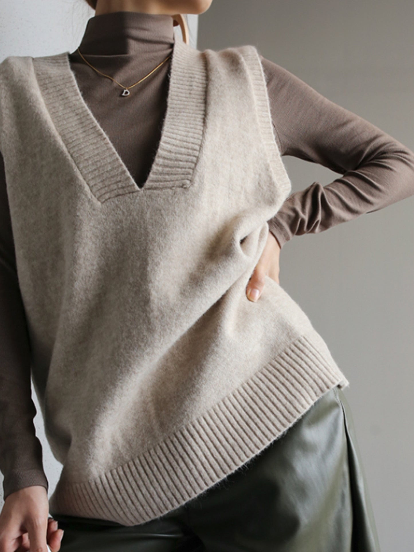 Alpaca Wool Knit Vest 5450